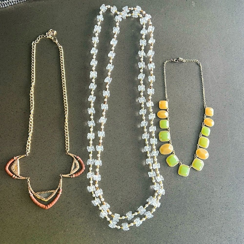 Y2K Jewelry Set Of Three Pair Of different Necklaces Accessories.